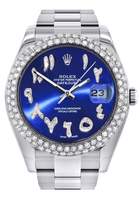 rolex steel datejust ii blue arabic numerals|rolex datejust arabic dial price.